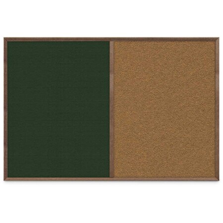 United Visual Products Slim Style Indoor Enclosed Corkboard, 24 UV502SCH-WHITE-CORK